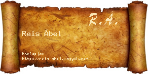 Reis Ábel névjegykártya
